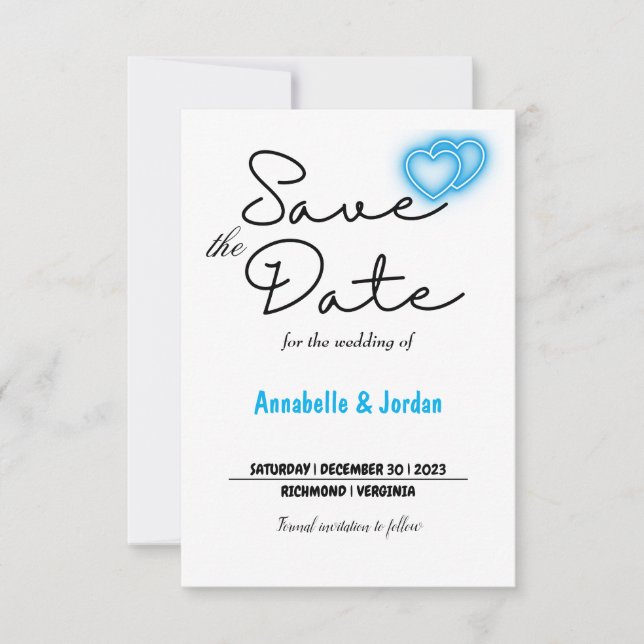Save The Date Enregistrer la date pour le mariage (Devant)