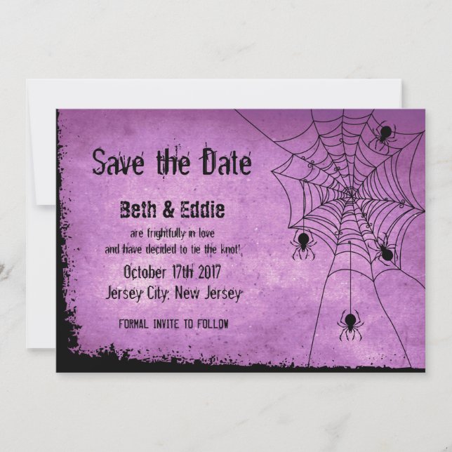 Save The Date Enregistrer la date pour le Mariage d'Halloween av (Devant)