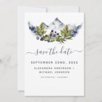 Enregistrer la date Rustic Forest Watercolor Moder