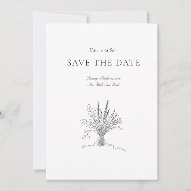 Save The Date Enregistrer la date simple mariage (Devant)