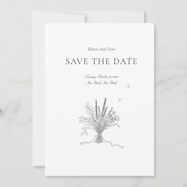 Save The Date Enregistrer la date simple mariage (Devant)