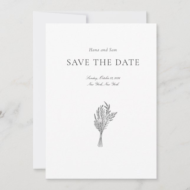 Save The Date Enregistrer la date simple mariage (Devant)