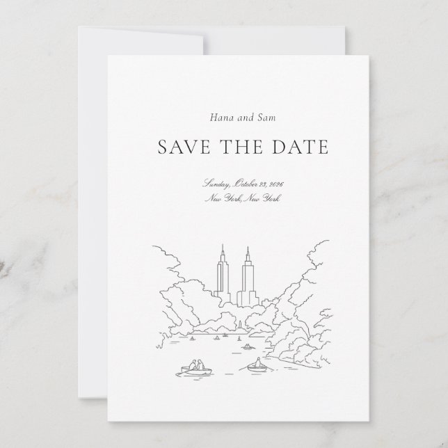 Save The Date Enregistrer la date simple mariage (Devant)