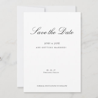 Save The Date Enregistrer la date Simple Moderne Minimaliste