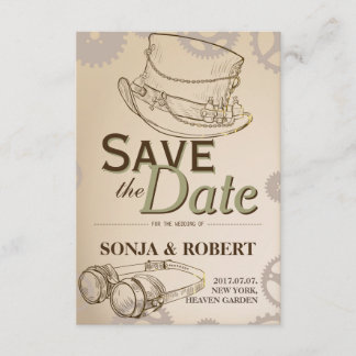 Save The Date Enregistrer la date - Steampunk Casquette et Googl