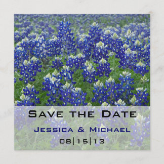 Save The Date Enregistrer la date Texas Bluebonnets Floral