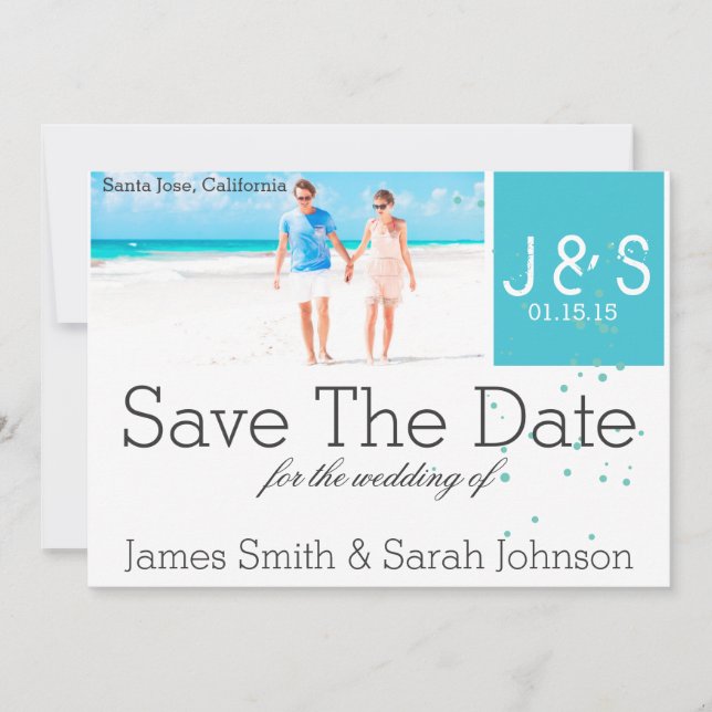 Save The Date Enregistrer La Date - Thème Plage (Devant)
