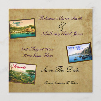Save The Date Enregistrer La Date ~ Vintage Sorrento