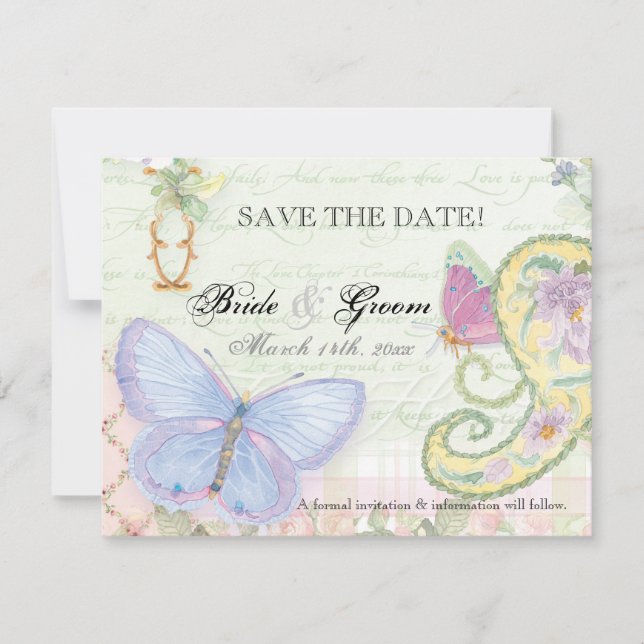 Save The Date Enregistrer la date - Wings of Love Collection Mar (Devant)