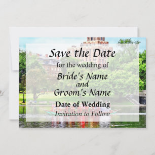 Save The Date Enregistrer la DateBoston MA - Jardin public de Bo