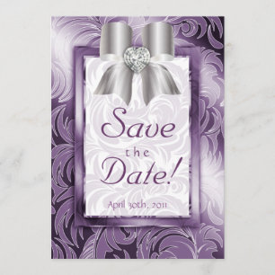 Save The Date Enregistrer la feuille de date Feuille Floral Purp