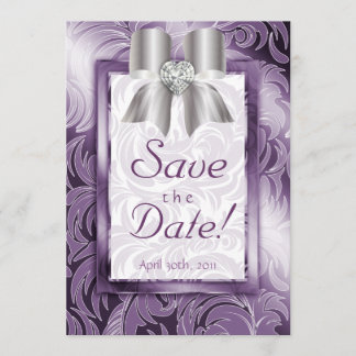 Save The Date Enregistrer la feuille de date Feuille Floral Purp