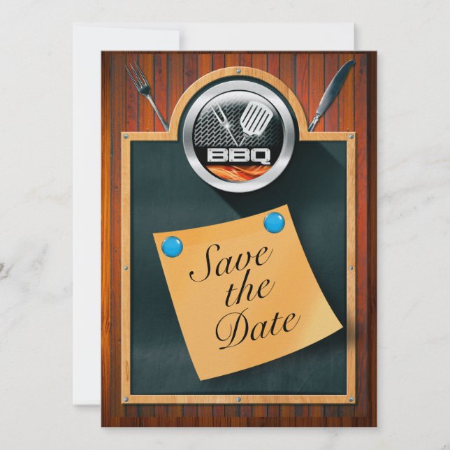 Save The Date Enregistrer le barbecue de date (Devant)