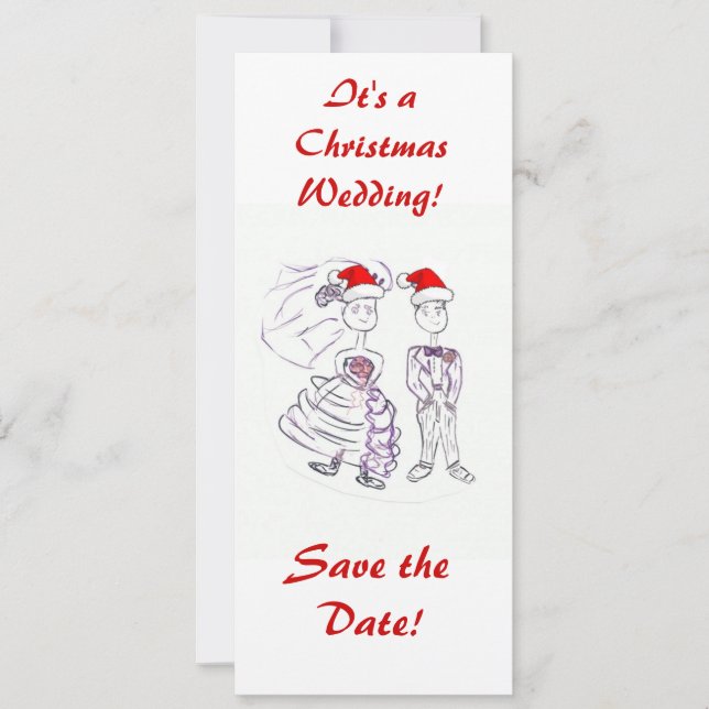 Save The Date Enregistrer le Mariage Date/Noël (Devant)