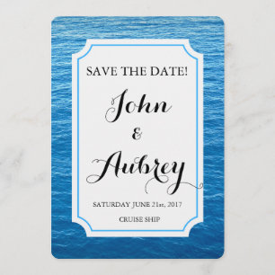 Save The Date Enregistrer le Mariage de bateau de croisière Date