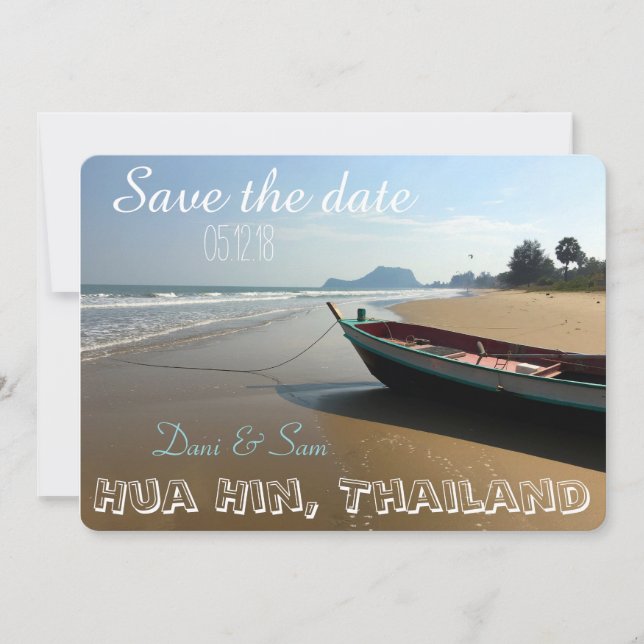 Save The Date Enregistrer le mariage de Date Beach (Devant)
