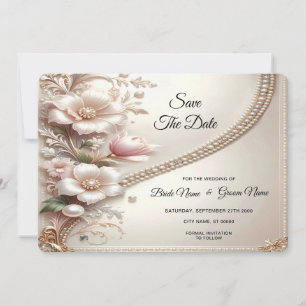 Save The Date Enregistrez la date avec des embellissements flora