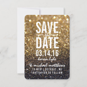 Save The Date Enregistrez la date/Carte postale - Nuit dorée
