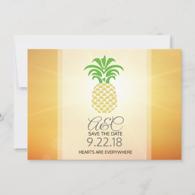 Save The Date Enregistrez la date  Cœurs d'ananas (Devant)