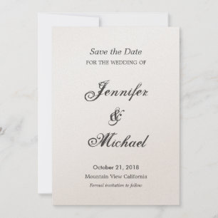 Save The Date Enregistrez la date d'écriture de mariage unique c