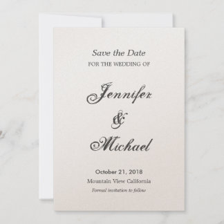 Save The Date Enregistrez la date d'écriture de mariage unique c