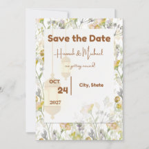 Enregistrez la date Floral Country 