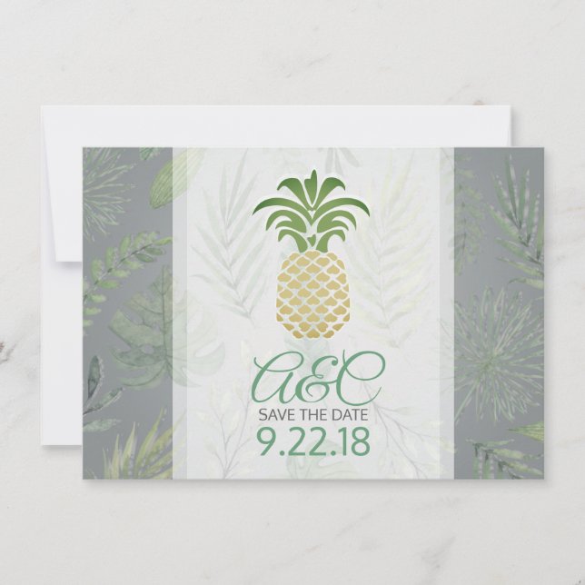 Save The Date Enregistrez la date Thème de l'ananas (Devant)