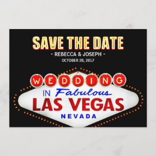 Save The Date Enseigne au néon de Las Vegas - sauvez le mariage