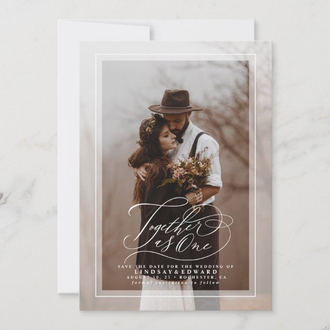 Save The Date Ensemble comme un élégant Enregistrer la photo de  (Devant)