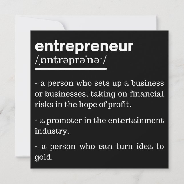 Save The Date Entrepreneur Définition Amusant Propriétaire d'ent (Devant)
