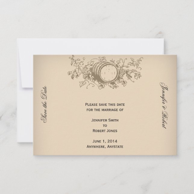 Save The Date Entreprise vinicole vintage Enregistrer la date (Devant)