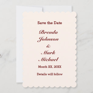 Save The Date Épouse et chambre personnalisées Enregistrer la ca