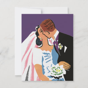 Save The Date Épouse et mariée de mariage vintage, Enregistrer l