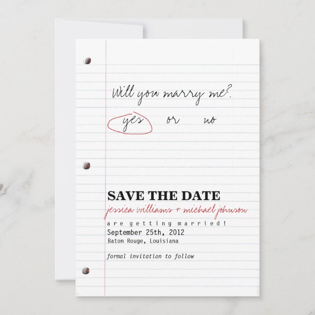 Save The Date Épouses du lycée Enregistrer la date (Devant)