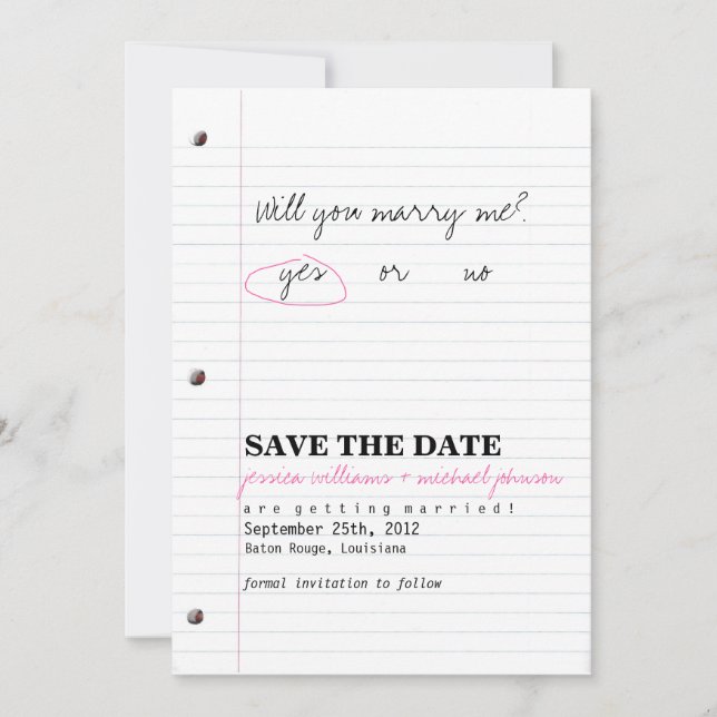 Save The Date Épouses du lycée Enregistrer la date (Devant)