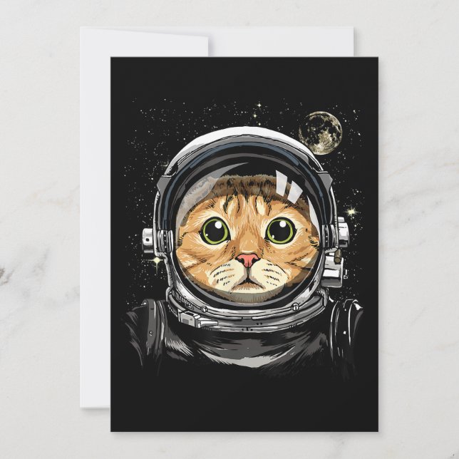Save The Date Espace extra-atmosphérique Chat Kitty Astronaut Vi (Devant)