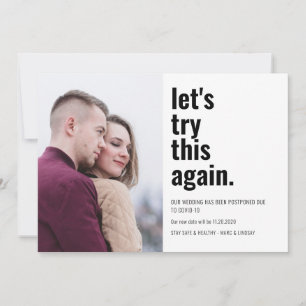 Save The Date Essayons cette photo de nouveau Changer la date