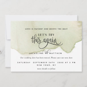 Save The Date Essayons de nouveau, Aquarelle verte
