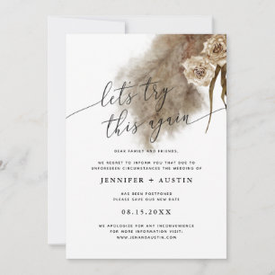 Save The Date Essayons de nouveau Pampas Grass Mariage