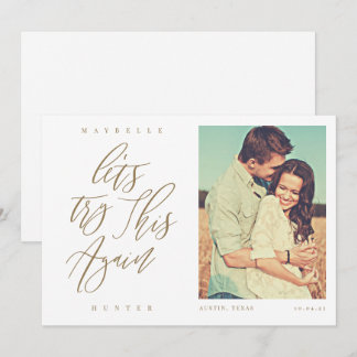 Save The Date Essayons Encore Ceci Calligraphie Moderne & Photo