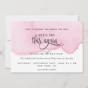 Save The Date Essayons encore cette aquarelle rose violet