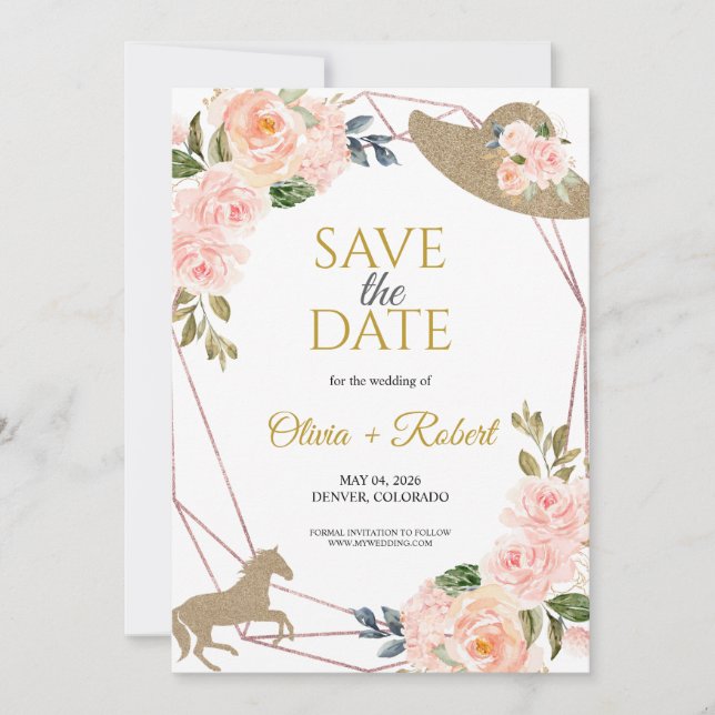 Save The Date Et les voilà partis pour l'autel ! Thème de Derby (Devant)