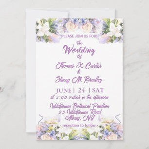 Save The Date Été Lilac Fleur sauvage Mariage romantique