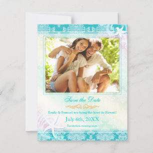 Save The Date Été Starfish Mariage Photo Enregistrer la date