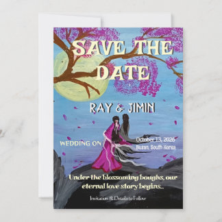 Save The Date Eternal Love Cherry Blossom Enregistrer la date