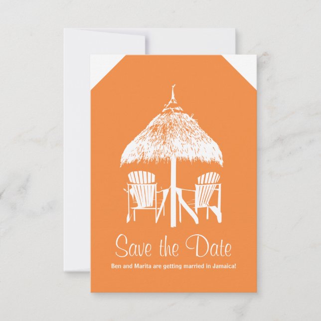 Save The Date Étiquette de bagages pour la Jamaïque (Devant)
