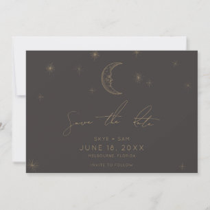Save The Date Étoile et Lune Céleste Enregistrer la Date