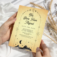 Étoiles célestes vintages Crescent Moon Mariage