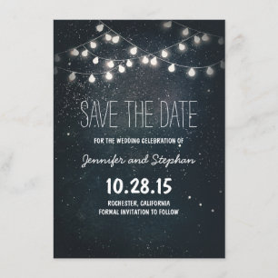 Save The Date Étoiles de nuit Lumières Enregistrer la date