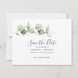 Save The Date Eucalyptus Mariage de feuillage botanique